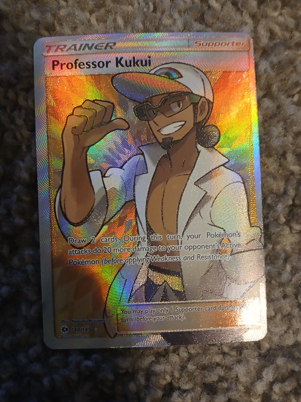 Professor Kukui Holographic Trainer Card 148/149